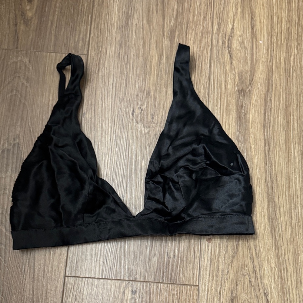 Victoria's Secret Black Satin Bralette